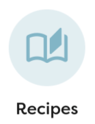 Recipes icon as seen in the mobile app.