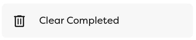 The Clear Completed button, used to remove all completed list items.