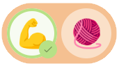 The Tasks Bar showing two routines, the first is completed.
