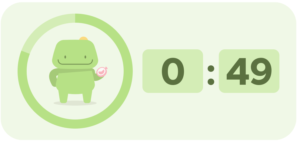 Buddy countdown in green.