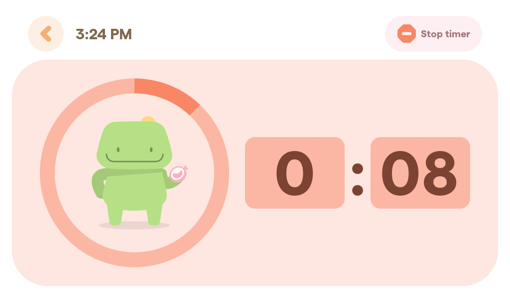 Buddy countdown in red, with fewer than ten seconds to go.